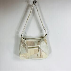 Cream White Patchwork Shoulder Bag New Old Stock